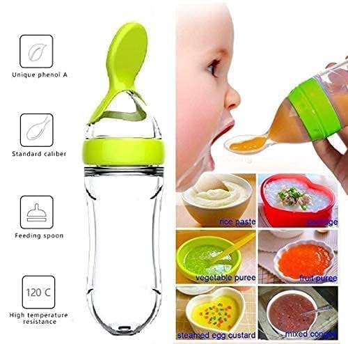 Baby Squeezy Food Grade Silicone Bottle Feeder for Baby Feeding