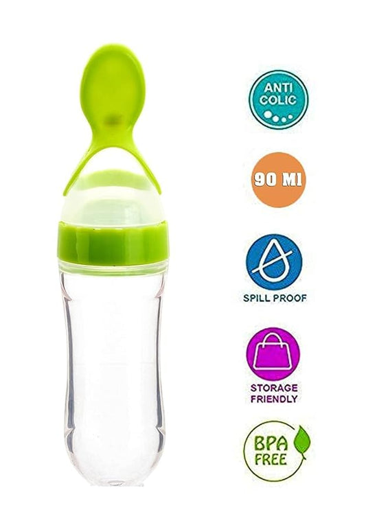 Baby Squeezy Food Grade Silicone Bottle Feeder for Baby Feeding