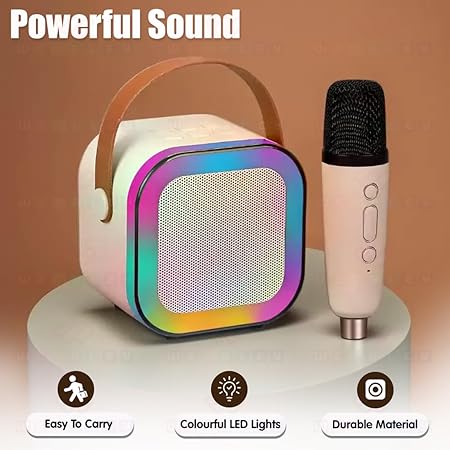 Portable Bluetooth Speaker with Wireless Microphone