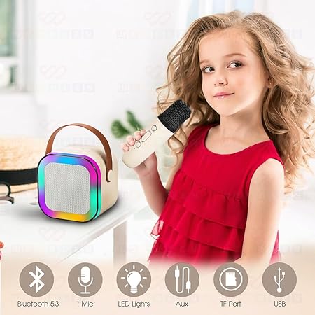 Portable Bluetooth Speaker with Wireless Microphone